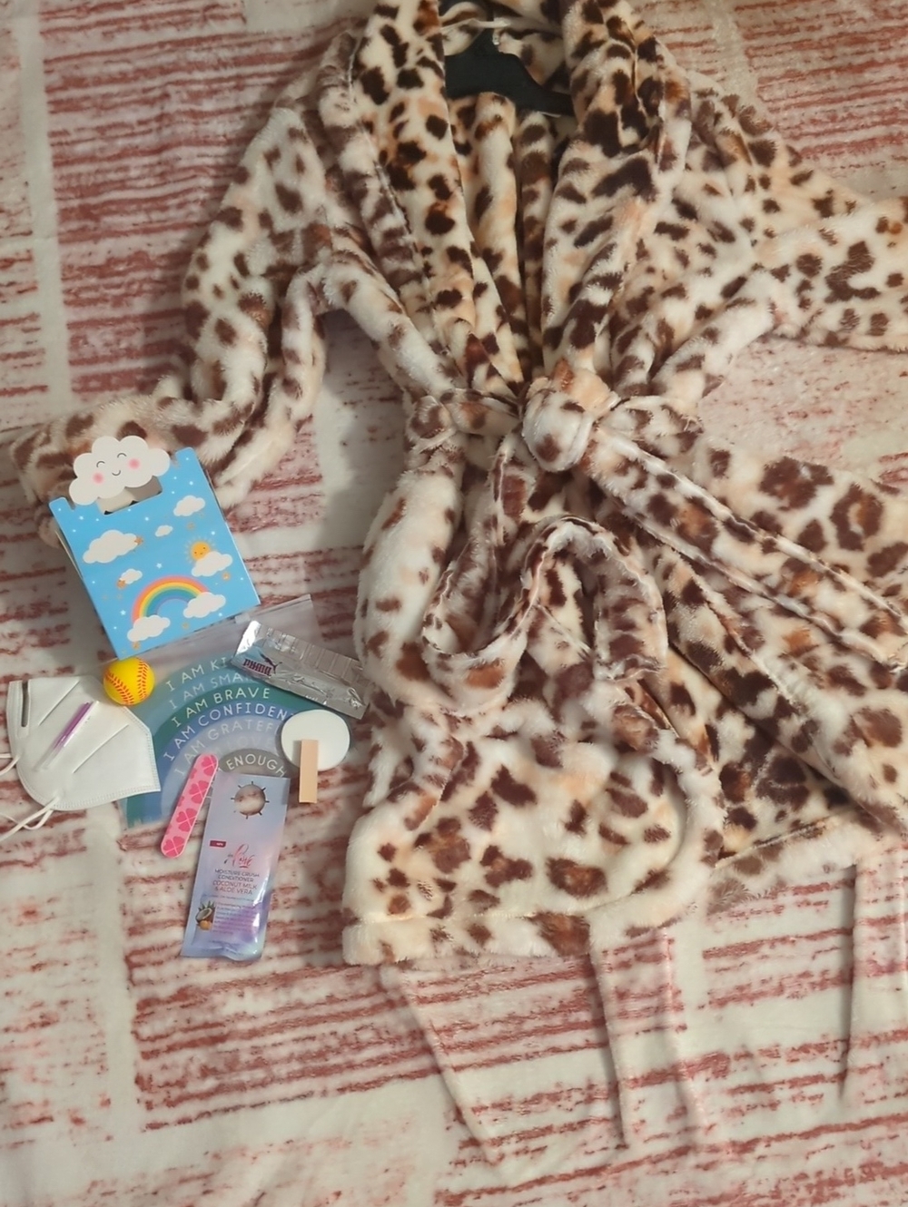 #0224 Aerie Sherpa Leopard Robe